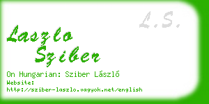 laszlo sziber business card