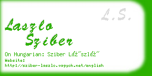 laszlo sziber business card